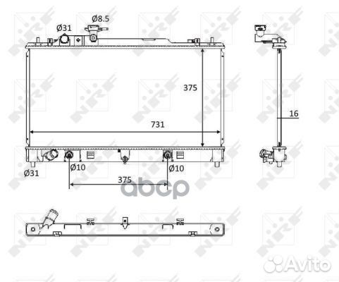 Радиатор системы охлаждения 58561 NRF
