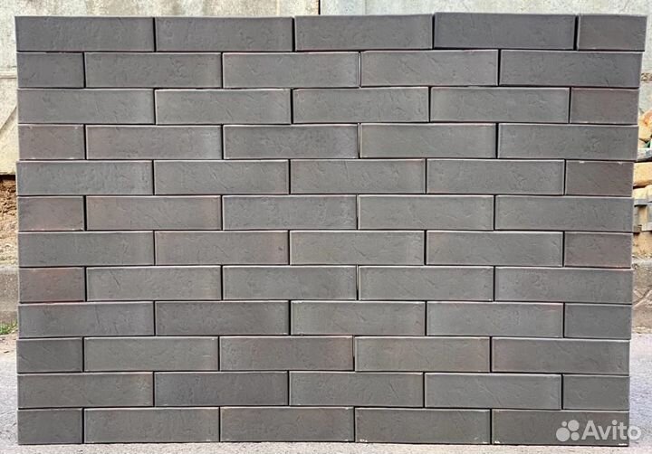 Кирпич лицевой Баварская кладка графит коричневый