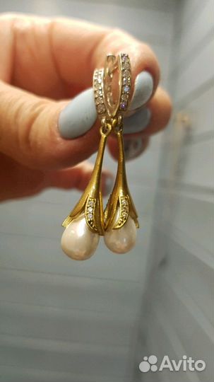 Серебряный набор: серьги и кольцо
