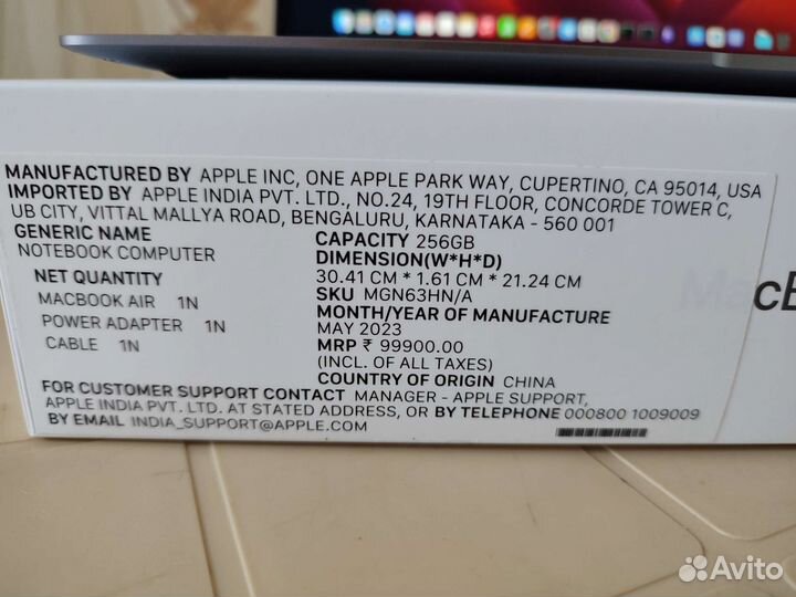 Apple MacBook air 13 2020 m1 8gb 256