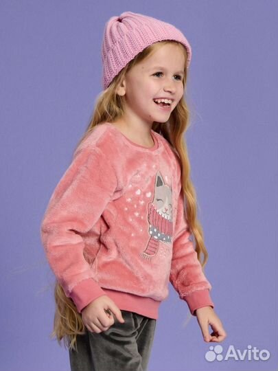 Свитшот велюровый/ плюшевая толстовка 1шт