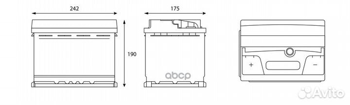 Аккумулятор gladiator EFB 60 Ah, 600 A