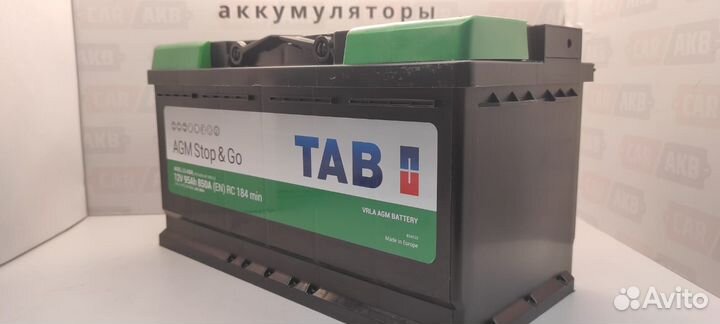Аккумулятор agm 95 Ah 850A Tab автомобильный