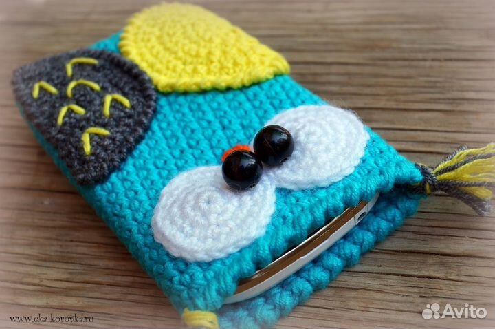 Уникальный вязаный чехол для телефона своими рукам