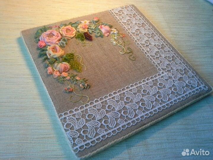 Авторские картины вышитые лентами