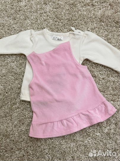 Сарафан и лонгслив 68, комплект