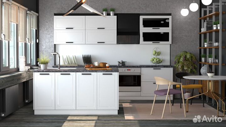 Кухня Монс - Кухня с матовыми мдф фасадами