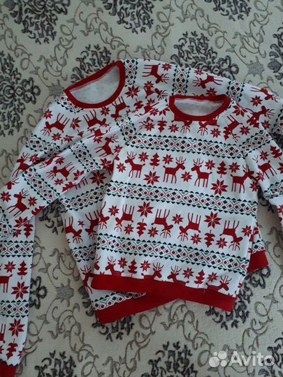 Прокат новогодние свитшоты фэмили лук и детский ко