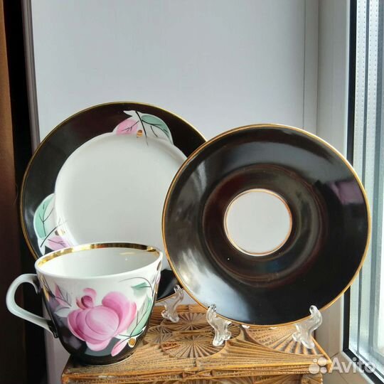 Сервиз Чайная пара трио Хайта чайник Агашки