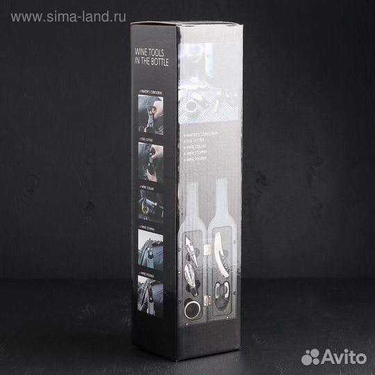 Набор для вина Доляна «Бутылка», 5 предметов: проб