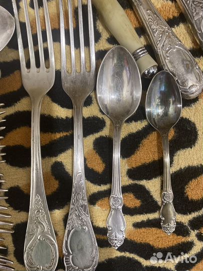 Столовые приборы мельхиор СССР мнц