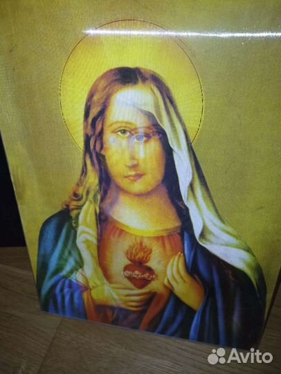 Икона меняющая изображение Христа на Богородицу