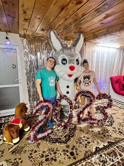 Поздравление от ростовой куклы кролика Роджера