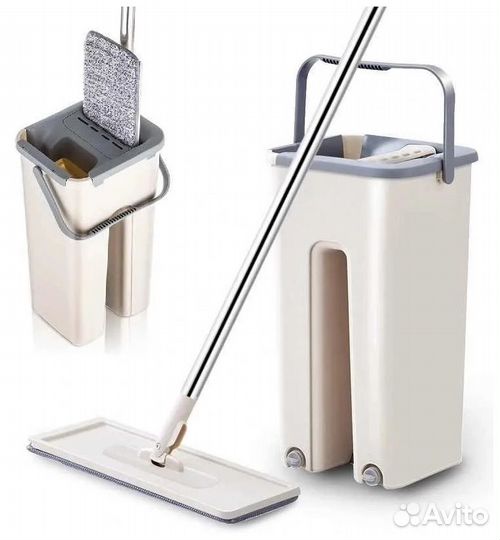 Швабра с ведром (бесконтактный отжим)
