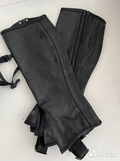 Шлем и краги кожанные