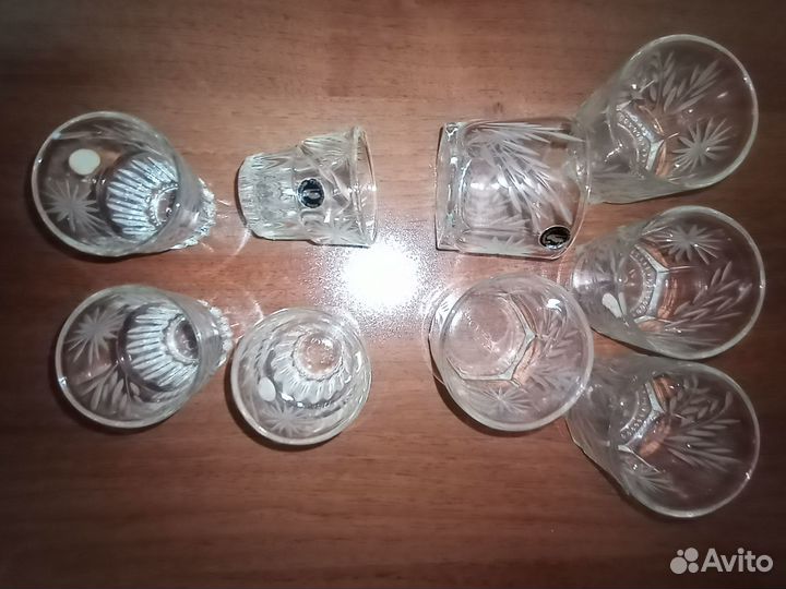 Рюмки, графин хрусталь, стекло