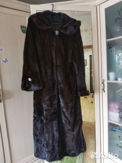 Шуба норковая с капюшоном 46 48
