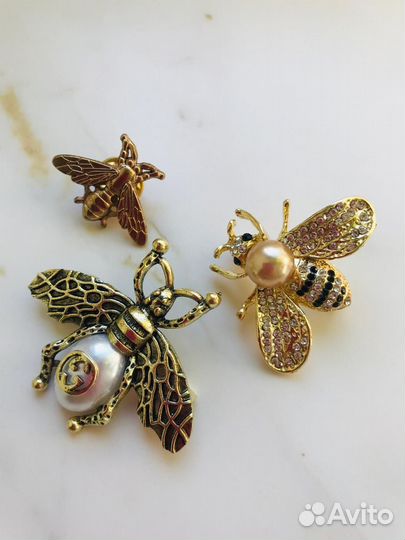 Gucci брошь пчела