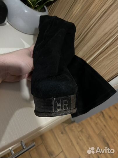 Сапоги Италия 37,5 натуральная замша