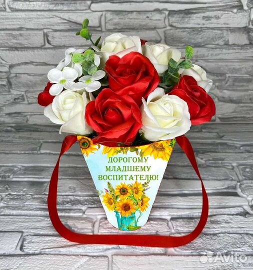 Букеты из мыльных (пенных) роз