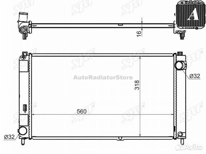 Радиатор Datsun mi-Do 14- / on-DO 14-19 / LADA Granta 11- / Granta Cross 18- / Granta Sport 13-18