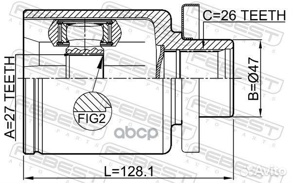 2311-T5LH ШРУС внутренний левый к-кт VW Transp