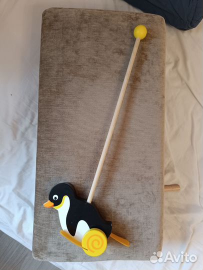 Каталка Viga пингвин на палке Cubika уточки