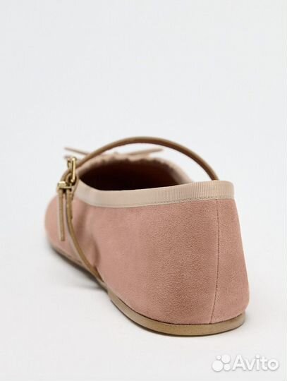 Zara замшевые балетки доставка включена