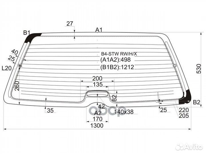 Стекло заднее с обогревом volkswagen passat B3