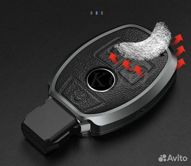 Чехол на ключ Mercedes / Мерседес металл black