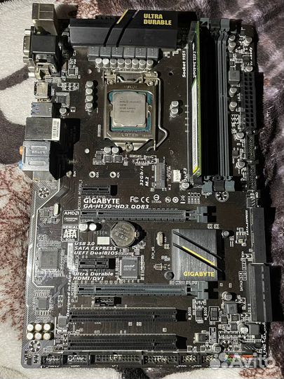 Комплект Gigabyte GA-H170-HD3 DDR3 Процессор In