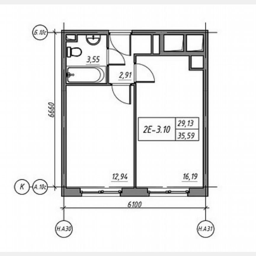 1-к. апартаменты, 35,6 м², 7/18 эт.
