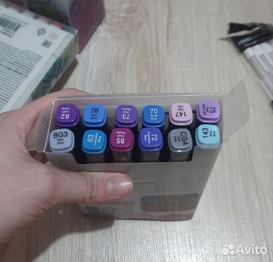 Маркеры для скетчинга двухсторонние кистевидные