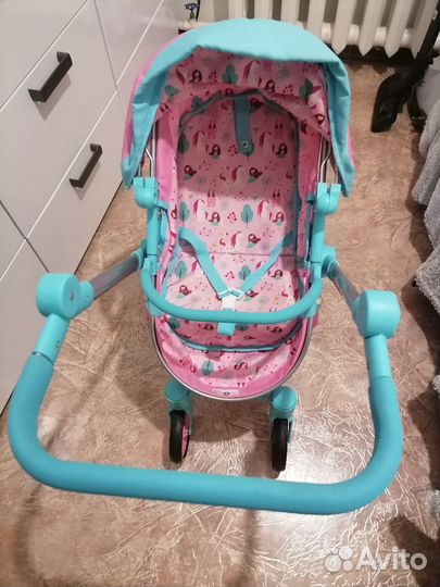 Коляска и стулчик для кукол demi star