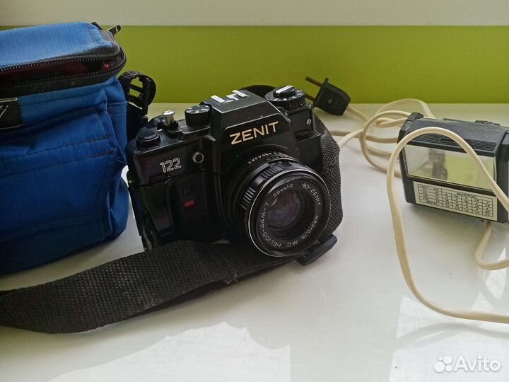 Фотоаппарат Зенит 122, вспышка,сумка чехол