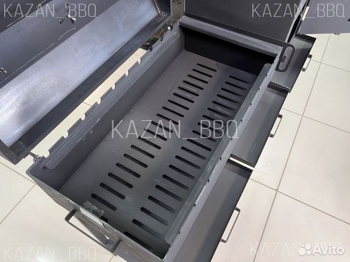 Мангал-гриль с печью под казан, зольниками