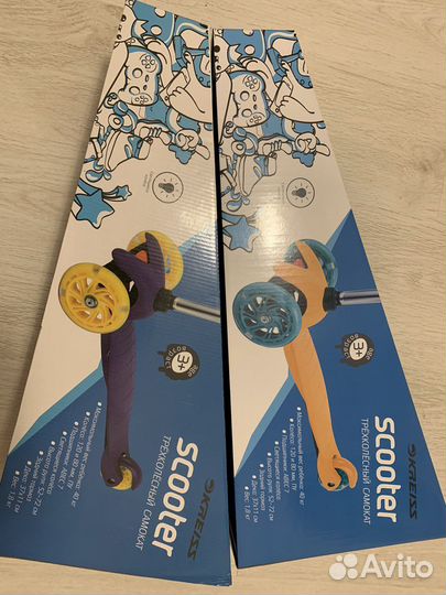 Самокат трехколесный новый