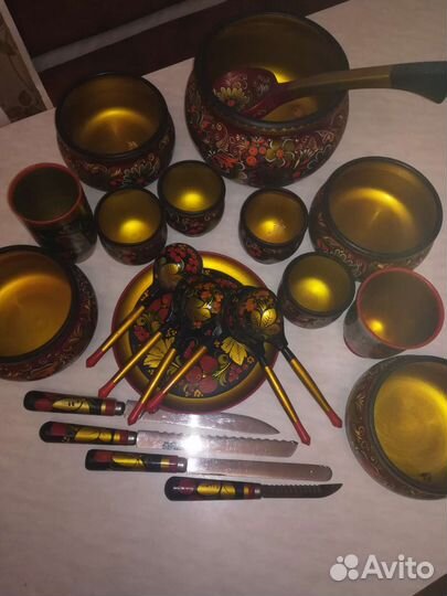 Деревянная посуда хохлома