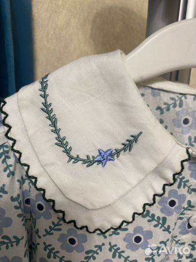 Платье с воротничком 98-104 см