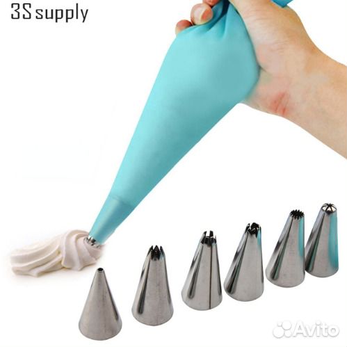 Набор для украшения тортов с 6 насадками