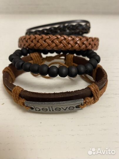 Кожаный браслет мужской