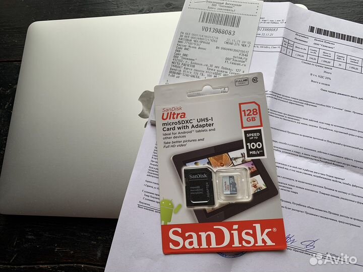 Карта памяти MicroSD Sandisk Ultra 128Gb