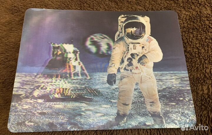 Стереооткрытка США Астронавт Колекционная