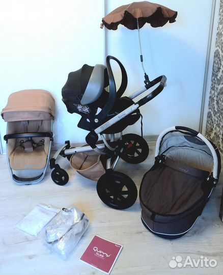 Детская коляска Quinny 3в1+кроватка+peg pego zero