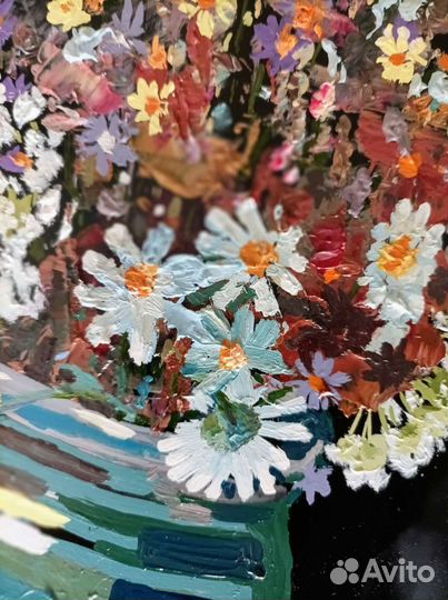 Картина с цветами. Масло 30*27