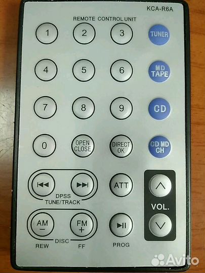 Пульт Kenwood KCA-R6A (ADN-308) для магнитолы