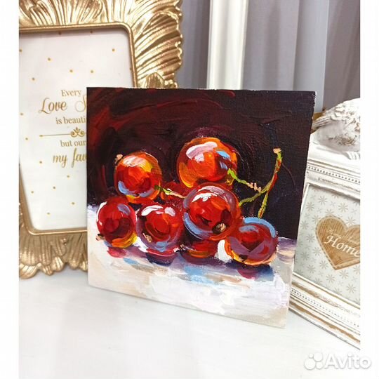 Картина натюрморт с фруктами масло холст живопись