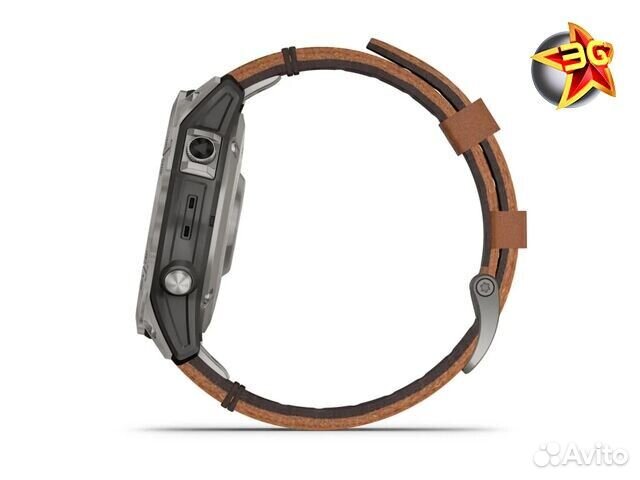 Часы Garmin Fenix 7 Sapphire Solar Titanium Chestnut