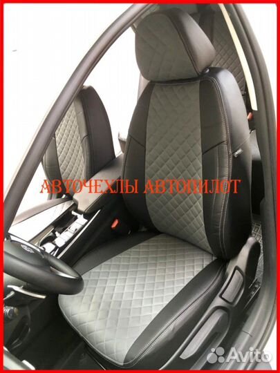 Чехлы Автопилот Hyundai Sonata из экокожи Ромб