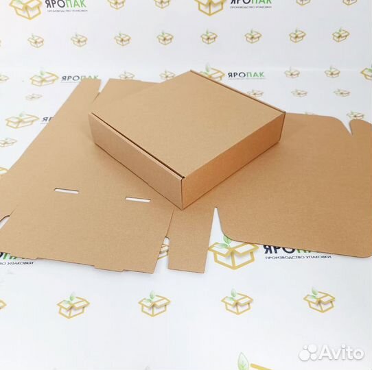 Картонная коробка самосборная 23x23x6